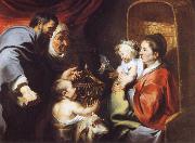 Jacob Jordaens The Virgin and Child with Saints Zacharias,Elizabeth and John the Baptist Germany oil painting artist